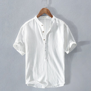 Danillo | Men’s Linen Cotton Short-Sleeve Henley Shirt