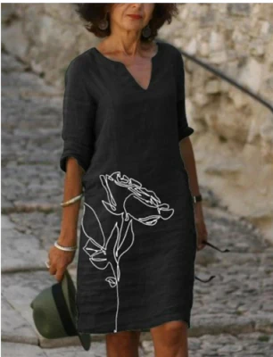 Nelly | Women’s V-Neck Slim-Fit Dress for a Figure-Hugging Silhouette
