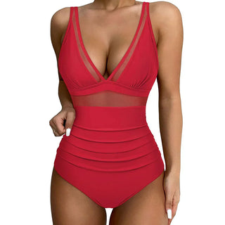 Selena | Women’s One-Piece Swimsuit with Mesh Tummy Control