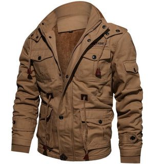 Jack | Men’s Casual Cotton Military Jacket with Fleece Lining and Full Zipper