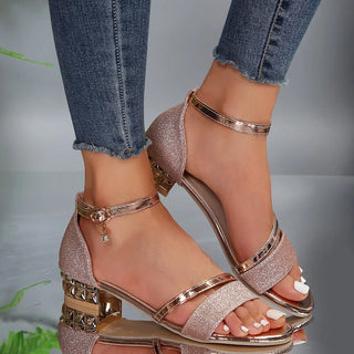 Marina | Open-Toe Low-Heeled Sandals for Women