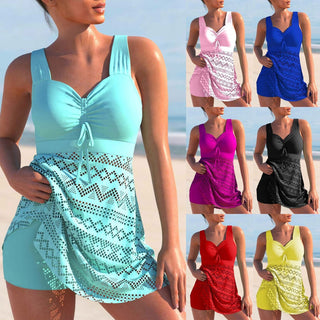 Anika | Women’s Two-Piece Tankini Swimsuit with Lace Hollow-Out Dress