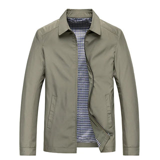 Mario | Men’s Black Collared Lightweight Zip-Through Jacket