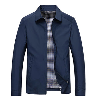 Mario | Men’s Black Collared Lightweight Zip-Through Jacket