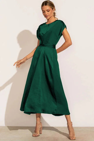 Eve  | Women’s Elegant Satin Dress for a Flattering Feminine Silhouette