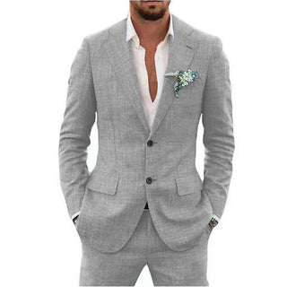 Lucas | Men’s Slim-Fit Linen Two-Piece Suit for Summer Events and Weddings