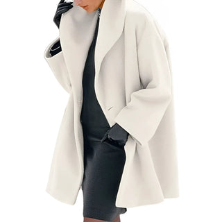 Maggy | Women's Winter Coat with Buttons and Stand Collar