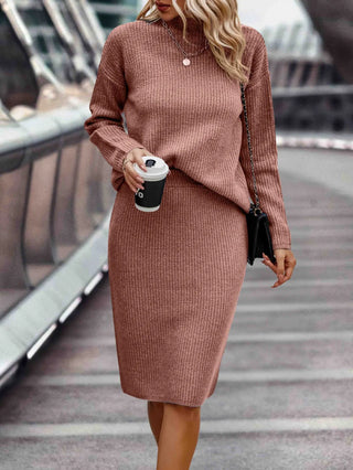 Martina | Women’s 2-Piece Knit Sweater and Bodycon Midi Skirt Set