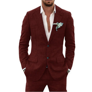 Lucas | Men’s Slim-Fit Linen Two-Piece Suit for Summer Events and Weddings