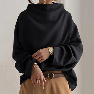 Gabby | Women’s Oversized Sweater with Boat High Neckline