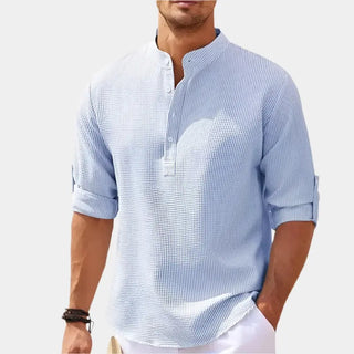 Ethano | Men’s Polo Shirt with Stand-Up Collar and Half-Button Placket