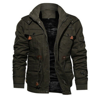Jack | Men’s Casual Cotton Military Jacket with Fleece Lining and Full Zipper