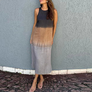 Jamie | Women's Gradient Tie Dye Sleeveless Midi Dress
