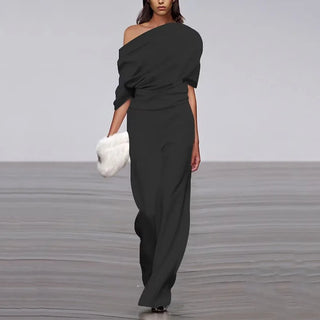 Aiza | Elegant Spring Jumpsuit for Women with One-Shoulder Asymmetrical Neckline