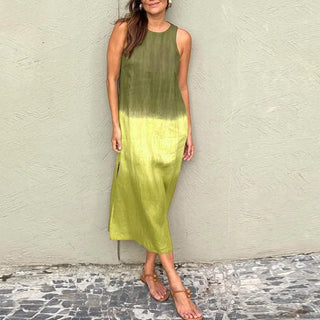Jamie | Women's Gradient Tie Dye Sleeveless Midi Dress