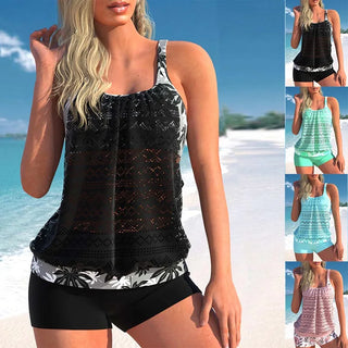 Delfina | Women’s Two-Piece Tankini Set with Wide Shoulder Straps
