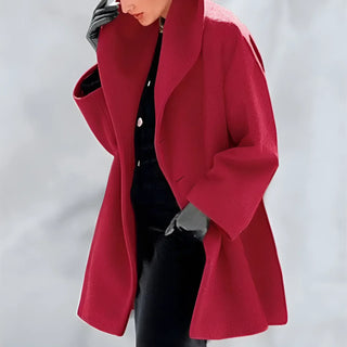 Bea | Oversized Wool Wrap Coat for Women with Wide Lapel