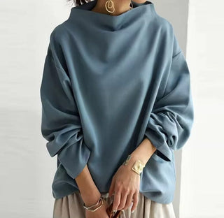 Gabby | Women’s Oversized Sweater with Boat High Neckline