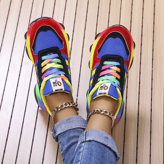 Klarina | Women’s Lightweight Orthopedic Running Sneakers with Multicolor Platform Sole