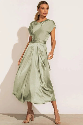 Eve  | Women’s Elegant Satin Dress for a Flattering Feminine Silhouette