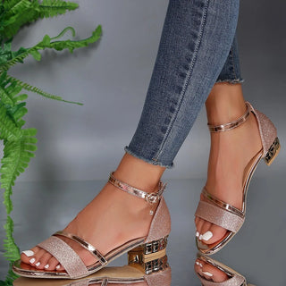 Marina | Open-Toe Low-Heeled Sandals for Women