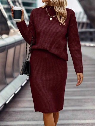 Martina | Women’s 2-Piece Knit Sweater and Bodycon Midi Skirt Set