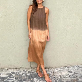 Jamie | Women's Gradient Tie Dye Sleeveless Midi Dress