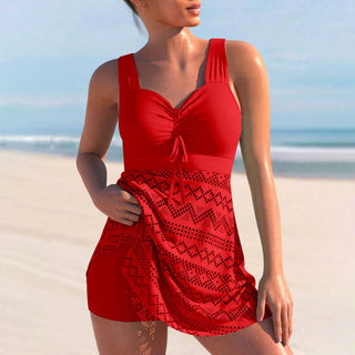 Anika | Women’s Two-Piece Tankini Swimsuit with Lace Hollow-Out Dress