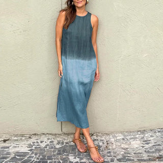 Jamie | Women's Gradient Tie Dye Sleeveless Midi Dress