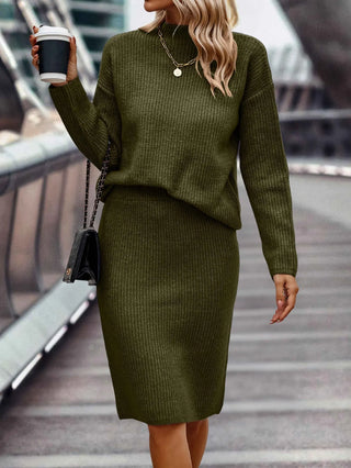 Martina | Women’s 2-Piece Knit Sweater and Bodycon Midi Skirt Set