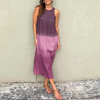 Jamie | Women's Gradient Tie Dye Sleeveless Midi Dress