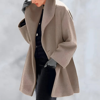 Bea | Oversized Wool Wrap Coat for Women with Wide Lapel