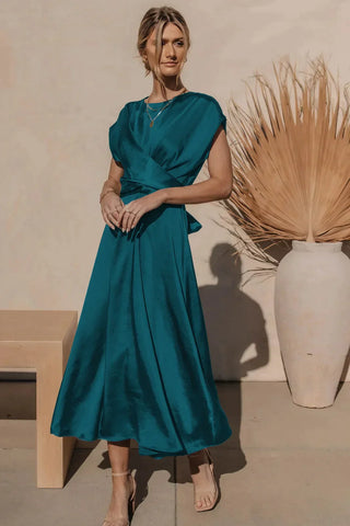 Eve  | Women’s Elegant Satin Dress for a Flattering Feminine Silhouette