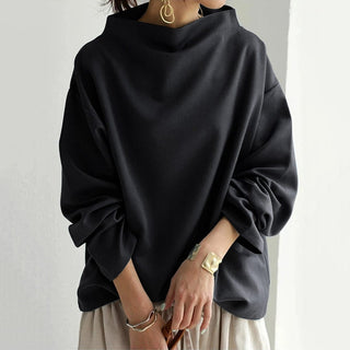 Gabby | Women’s Oversized Sweater with Boat High Neckline