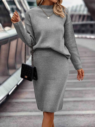 Martina | Women’s 2-Piece Knit Sweater and Bodycon Midi Skirt Set