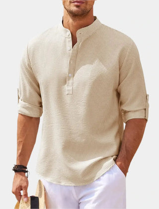 Ethano | Men’s Polo Shirt with Stand-Up Collar and Half-Button Placket