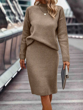 Martina | Women’s 2-Piece Knit Sweater and Bodycon Midi Skirt Set