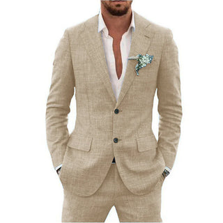 Lucas | Men’s Slim-Fit Linen Two-Piece Suit for Summer Events and Weddings