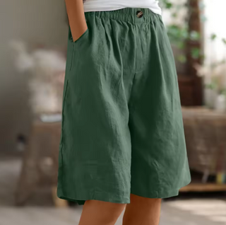 Dana | Women's Casual Cotton Linen Bermuda Shorts