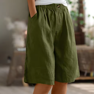 Dana | Women's Casual Cotton Linen Bermuda Shorts