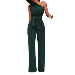 Katarina | Women’s One-Shoulder Sleeveless Jumpsuit with Wide-Leg Elegant Silhouette