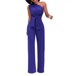 Katarina | Women’s One-Shoulder Sleeveless Jumpsuit with Wide-Leg Elegant Silhouette