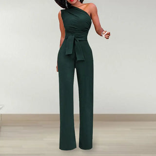 Katarina | Women’s One-Shoulder Sleeveless Jumpsuit with Wide-Leg Elegant Silhouette