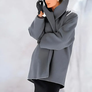Bea | Oversized Wool Wrap Coat for Women with Wide Lapel