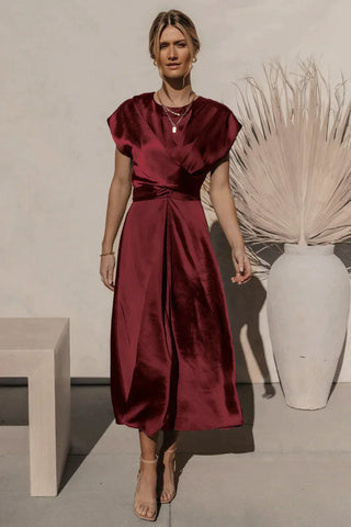 Eve  | Women’s Elegant Satin Dress for a Flattering Feminine Silhouette
