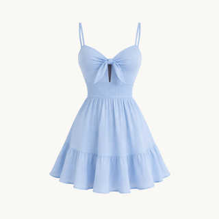 Sleeveless Bow Detail Mini Dress