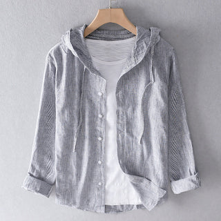 Alena | Women’s Cotton-Linen Blend Hooded Shirt