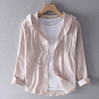 Alena | Women’s Cotton-Linen Blend Hooded Shirt