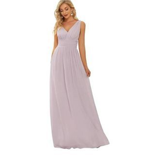 Women’s V-Neck Formal Maxi Dress with Sleeveless