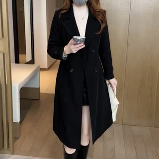 Ava | Elegant Double-Breasted Wool Coat for Women